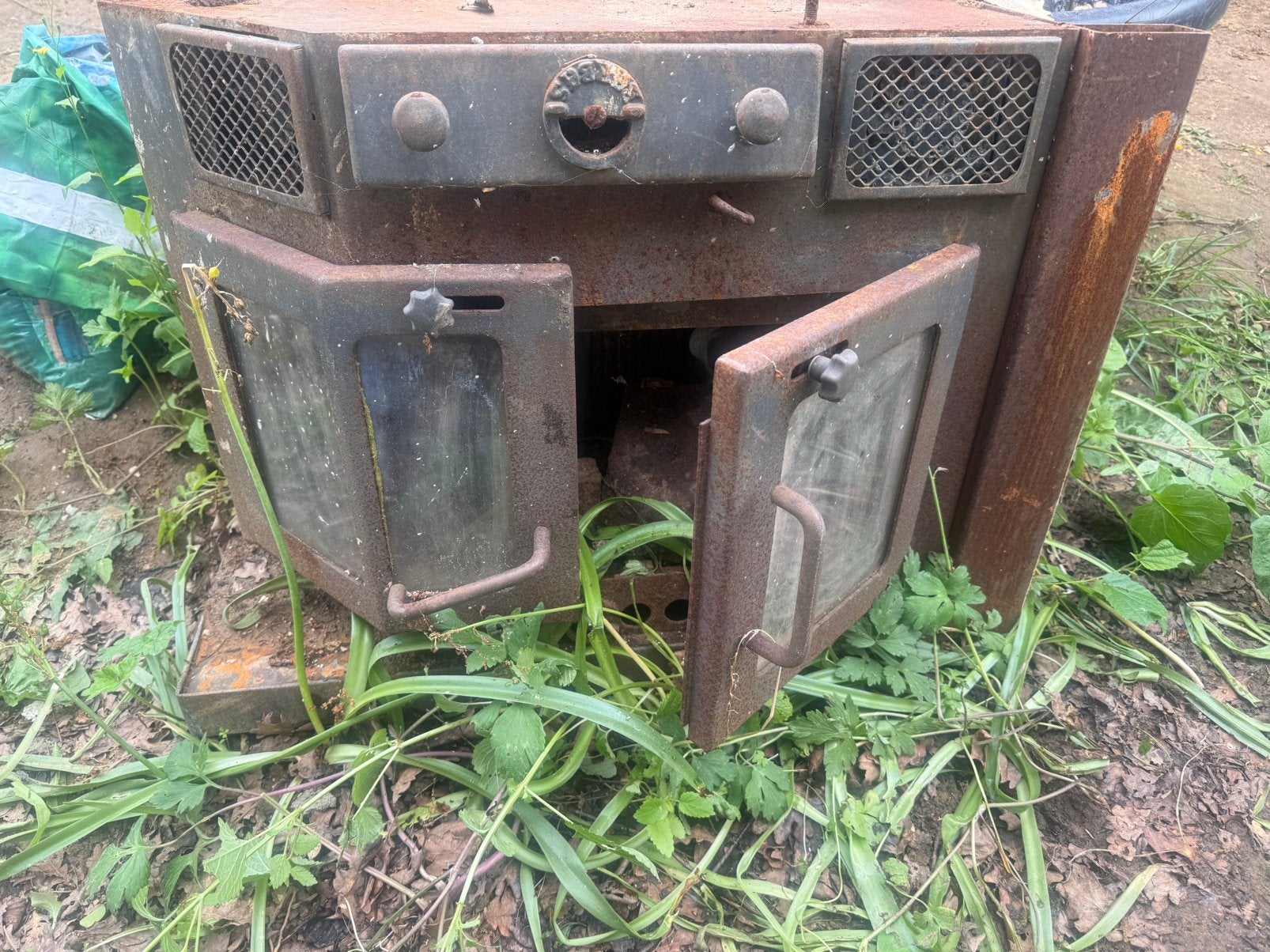 Antieke buitenkachel speedy jotul model opknapper, Ophalen of Verzenden, Gebruikt, Hout, Houtkachel