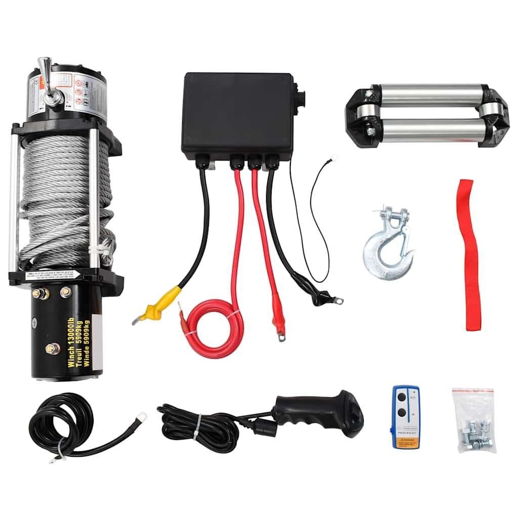 Elektrische lier 12V 5909KG afstandsbediening GRATIS BEZORGD, Verzenden, Nieuw, Nvt, Nvt