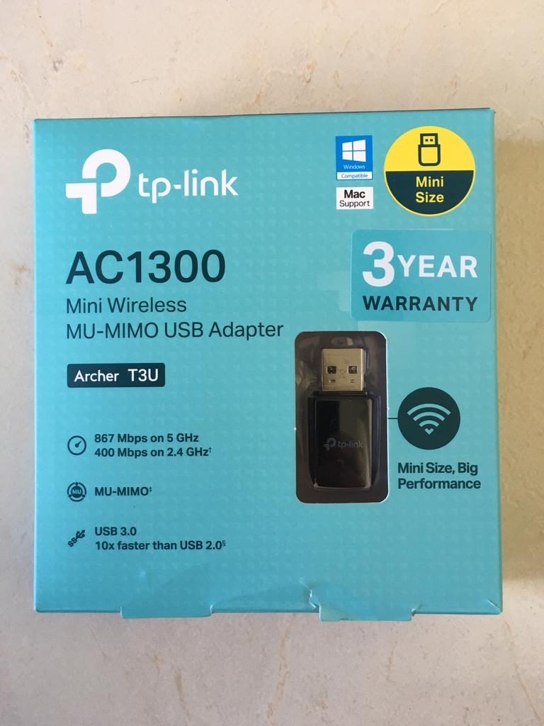TP-Link Archer T3U AC1300 USB 3.0 WiFi adapter | nieuwstaat, Computers en Software, Netwerkkaarten, Ophalen of Verzenden, Zo goed als nieuw
