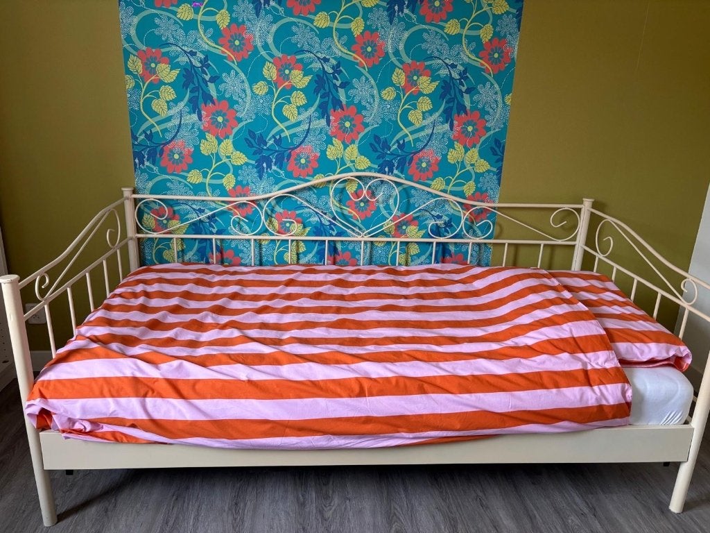 Eénpersoons bed, inclusief Auping spiraalbodem, Ophalen, Zo goed als nieuw, 180 cm of meer, 85 tot 100 cm