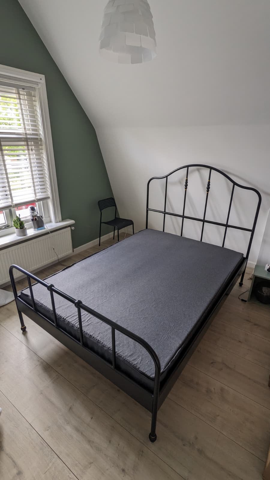 Bed ikea, Ophalen, Zwart, Tweepersoons, 140 cm