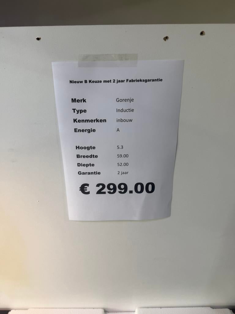 Inductie kookplaat inbouw 60cm breed actie, Ophalen, Gorenje, Gorenje, Gorenje