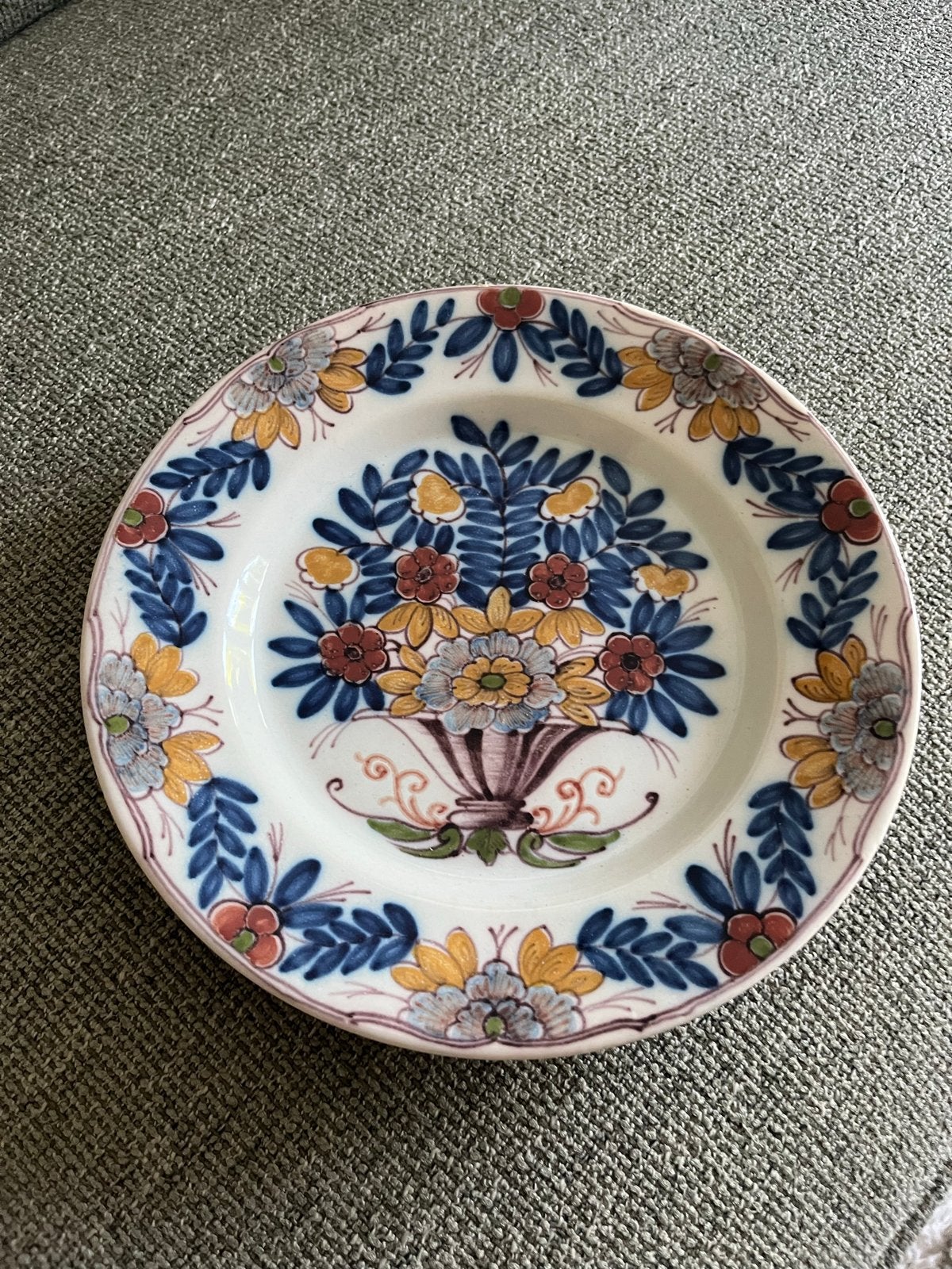 Makkum bordje 22cm - Bloemenvaas decoratie, Ophalen of Verzenden