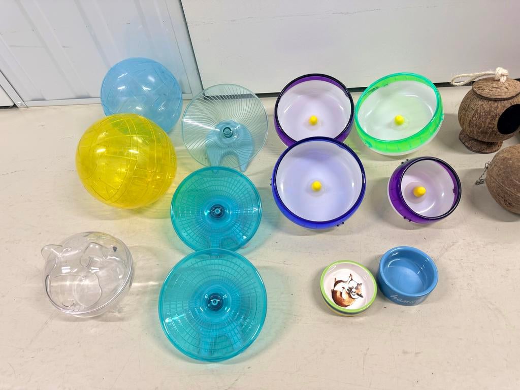 Hamster loopbal - loopwiel - silent spinner, Dieren en Toebehoren, Ophalen of Verzenden, Gebruikt, Loopwiel of Rad
