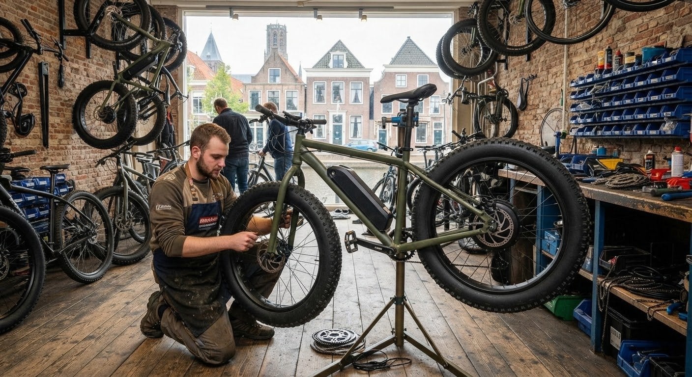 Fatbike reparatie, Ophalen