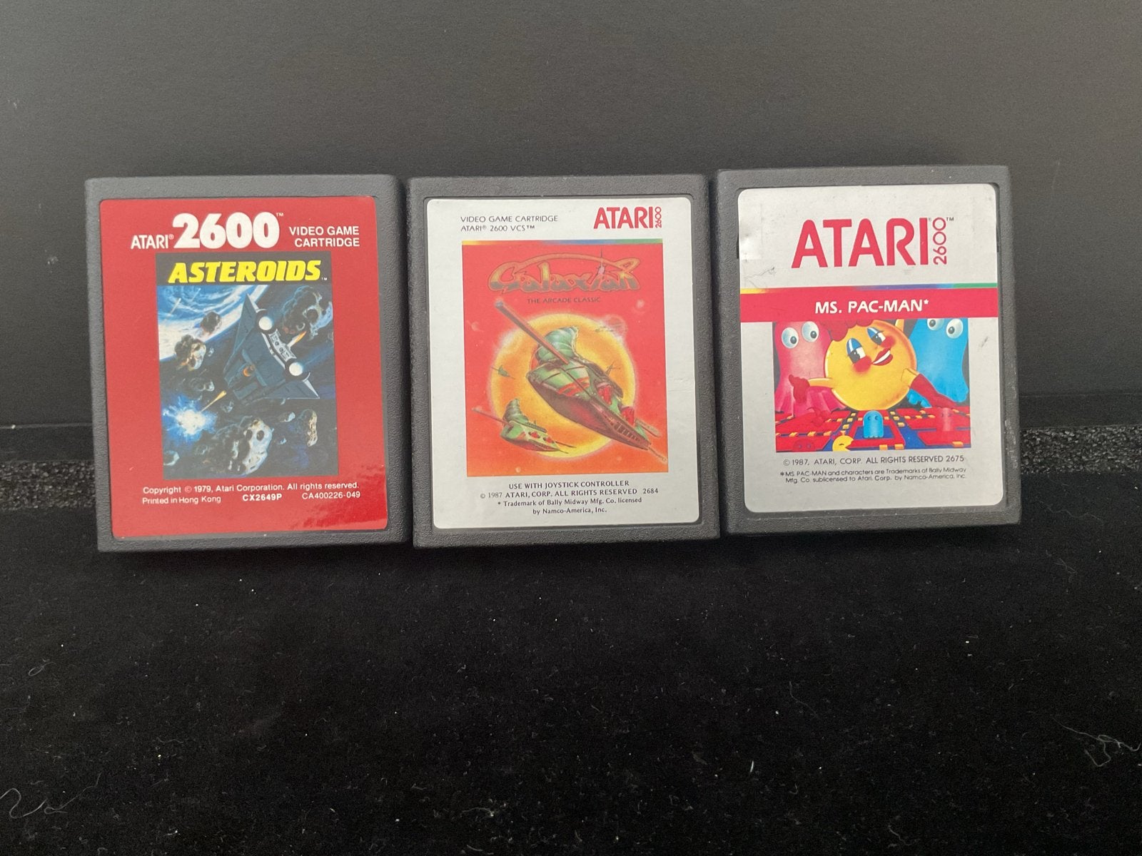 Atari 2600 Spellen: Asteroids, Galaxian, Ms. Pac-Man, Gebruikt, Shooter, 1 speler, Ophalen of Verzenden