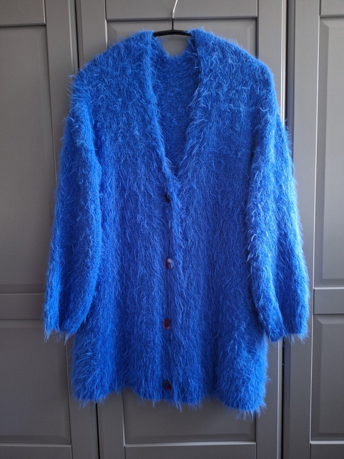 Nieuw handgemaakt halflang vest, een maat, Kleding | Dames, Truien en Vesten, Blauw, Maat 46/48 (XL) of groter, Nieuw, Ophalen of Verzenden