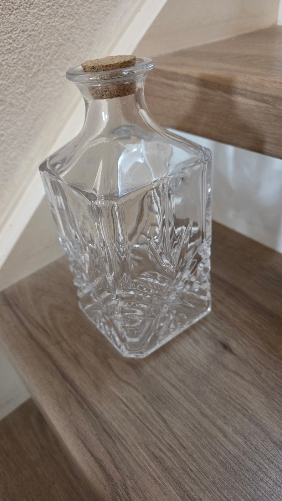 Decoratieve glazen karaf met kurk - Whiskey/Water/Vaas, Ophalen of Verzenden