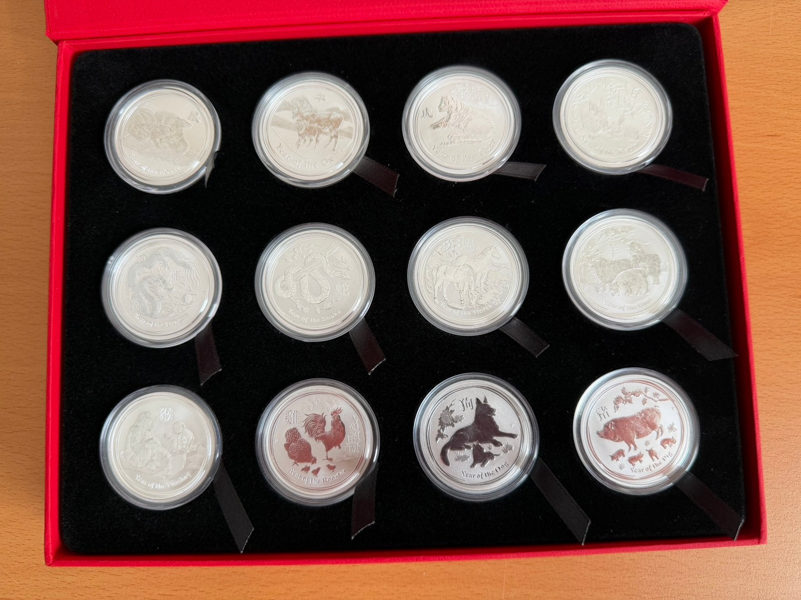 Complete set lunar 2 in 0,5oz zilver in cassette, Ophalen of Verzenden, Zilver