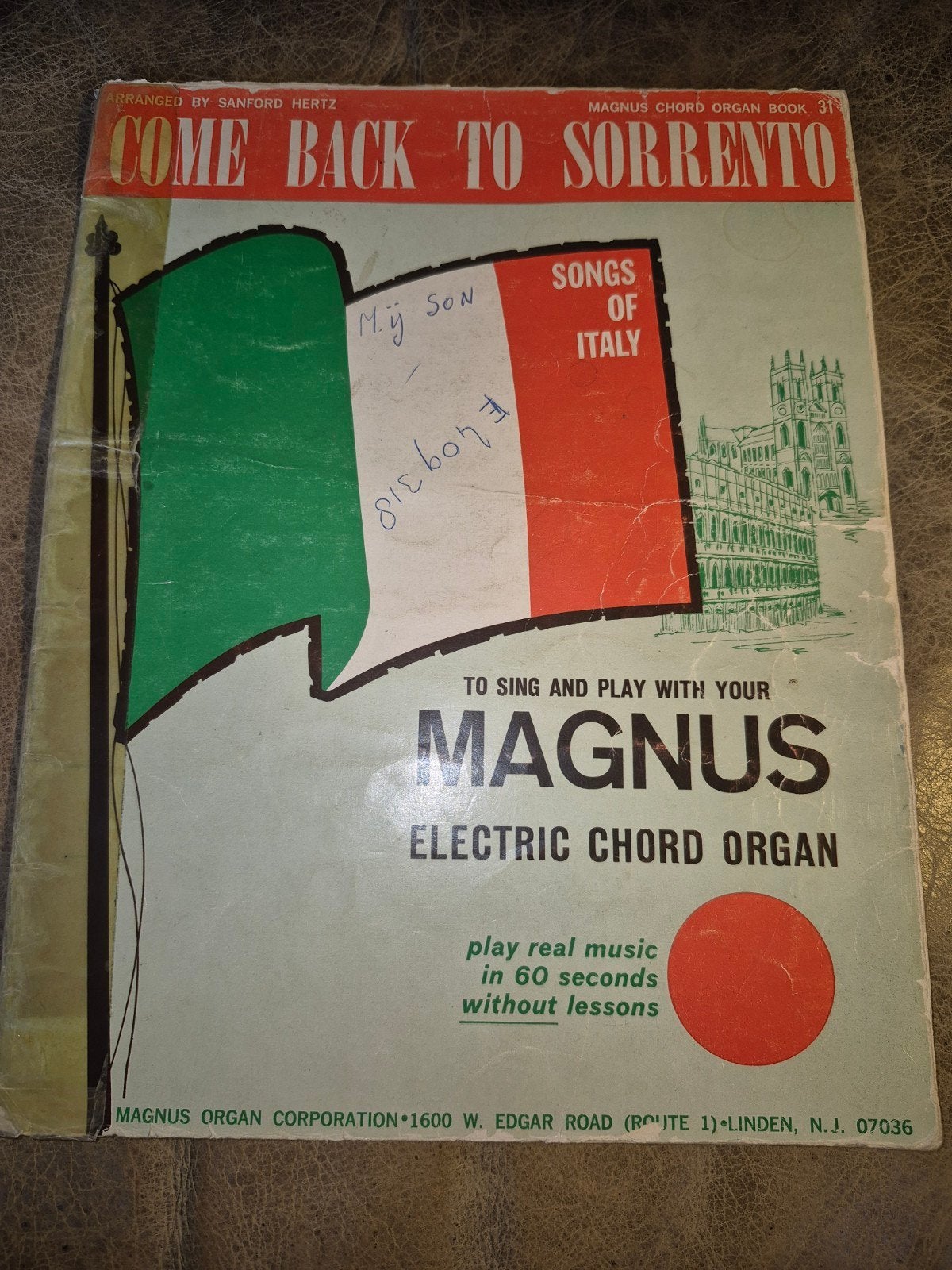 Magnus Chord Organ Boek 31: Come Back to Sorrento, Gebruikt, Wereldmuziek, Ophalen of Verzenden, Keyboard