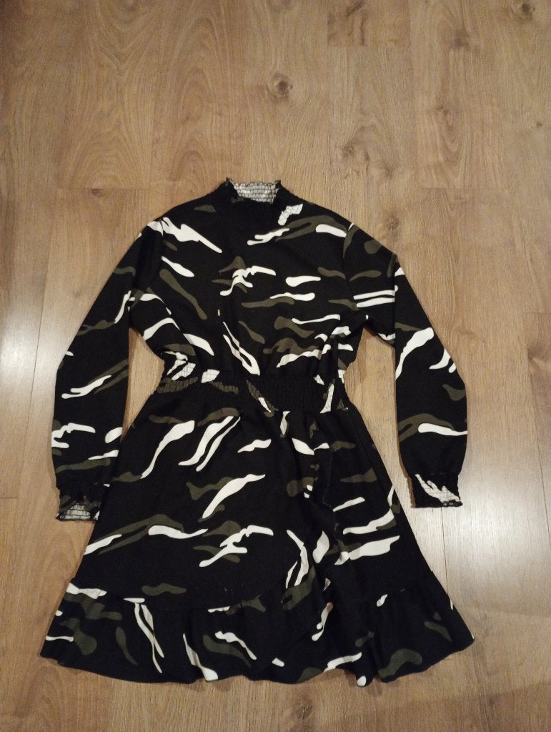 Camo Jurk met Lange Mouwen - Maat XL Supertrash, Kleding | Dames, Supertrash, Meerkleurig, Maat 46/48 (XL) of groter, Ophalen of Verzenden