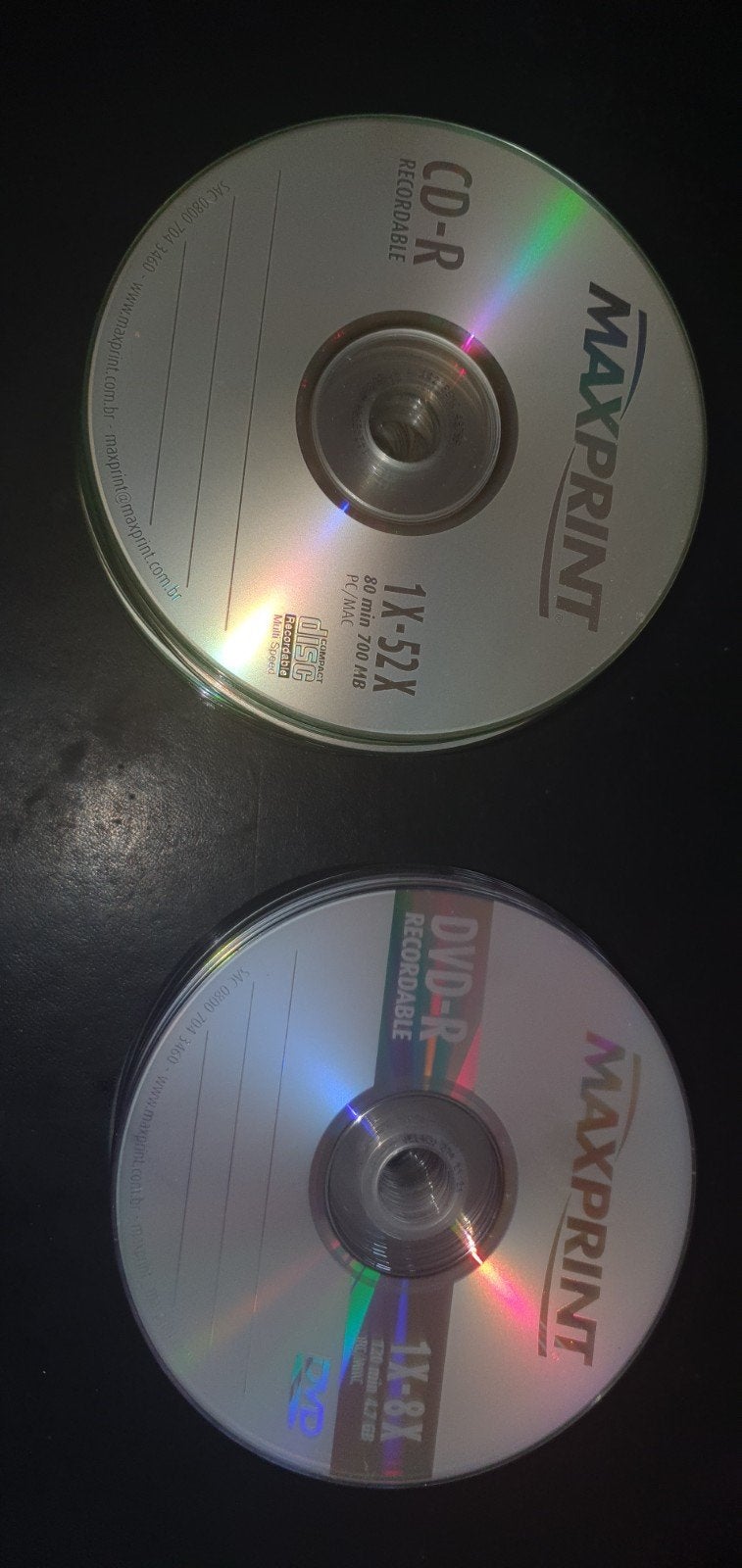 Maxprint CD-R en DVD-R Recordable Discs, Ophalen, Nieuw, Cd, Maxprint