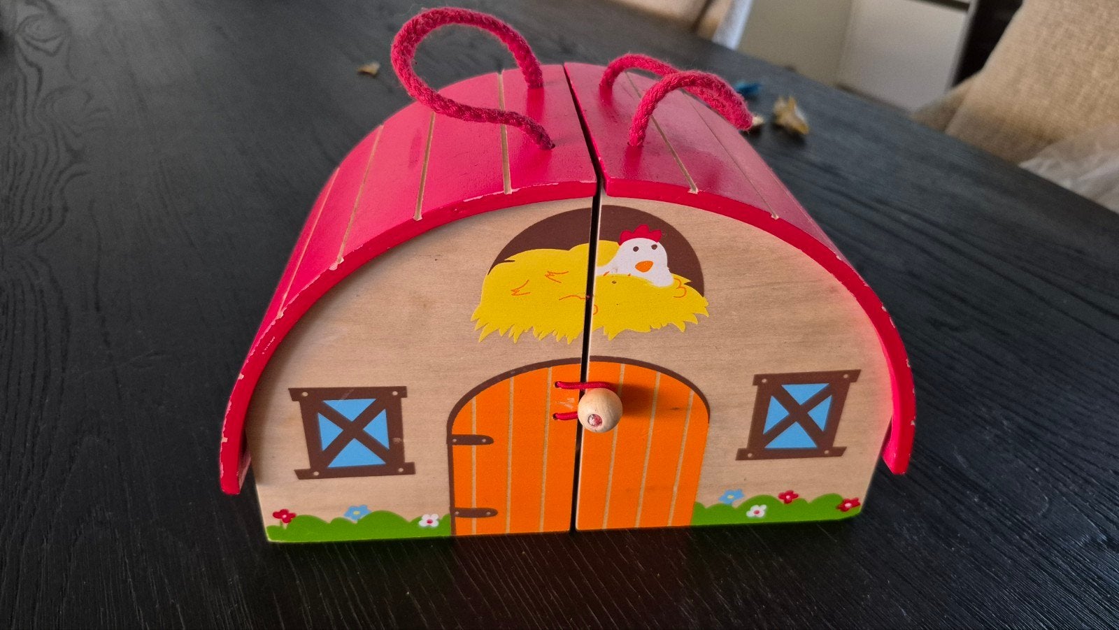 Houten meeneem Speelgoed Boerderij Set met Dieren en Figuren, Ophalen, Gebruikt, Jongen of Meisje