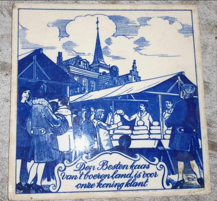 Wandtegels den besten kaas, Antiek en Kunst, Antiek | Wandborden en Tegels, Ophalen of Verzenden