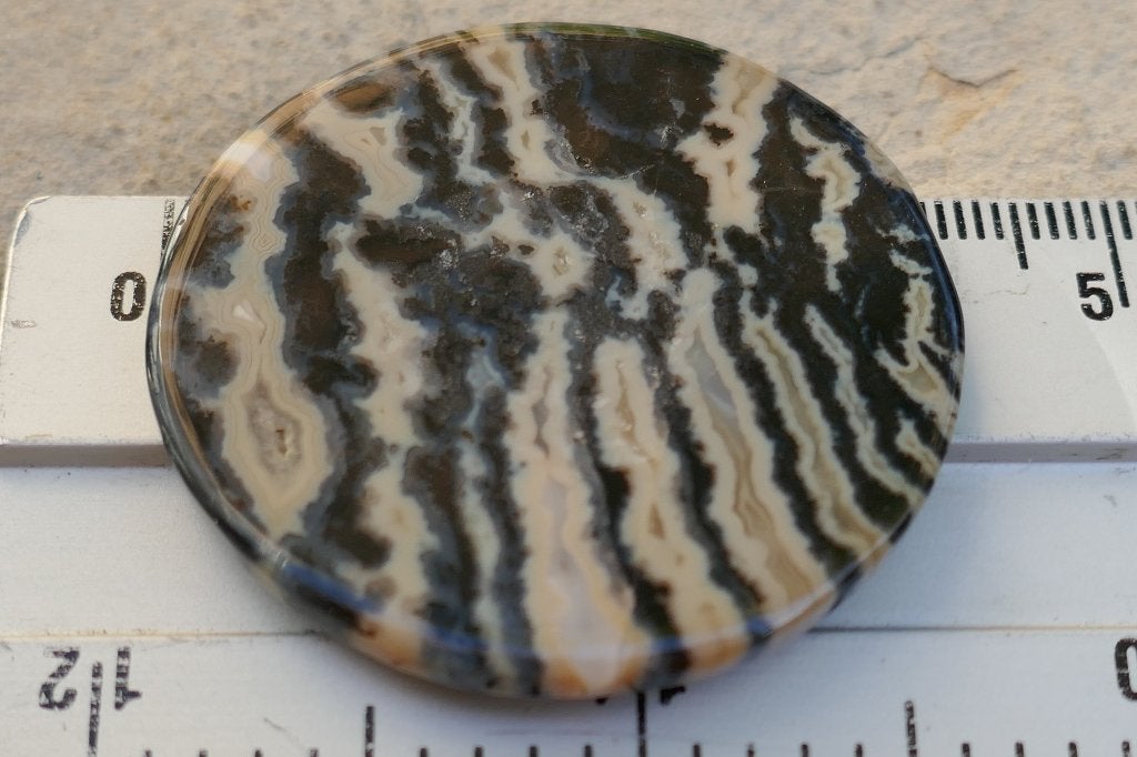Ronde platte Java Jaspis steen, Verzenden, Mineraal