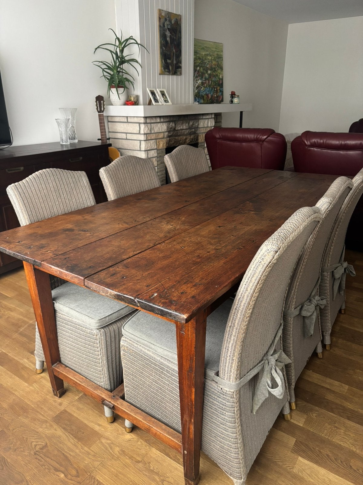 Eettafel met 6 stoelen, Ophalen