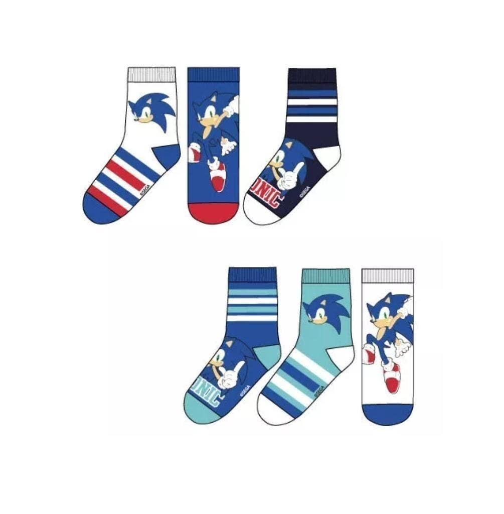 Sonic the Hedgehog Sokken - 3 paar - Maat 23/26, Kinderen en Baby's, Kinderkleding | Schoenen en Sokken, Sonic, Nieuw, Ophalen of Verzenden