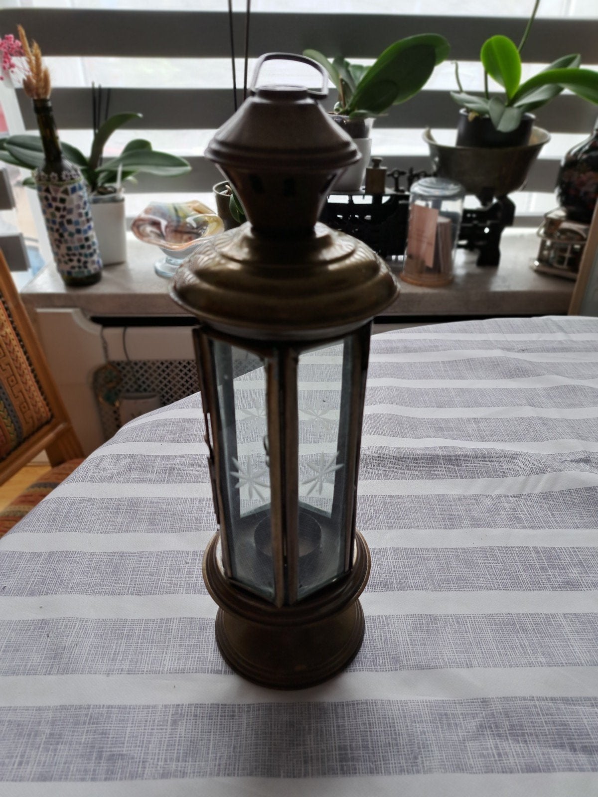 koperen lamp met sterretje, Ophalen of Verzenden