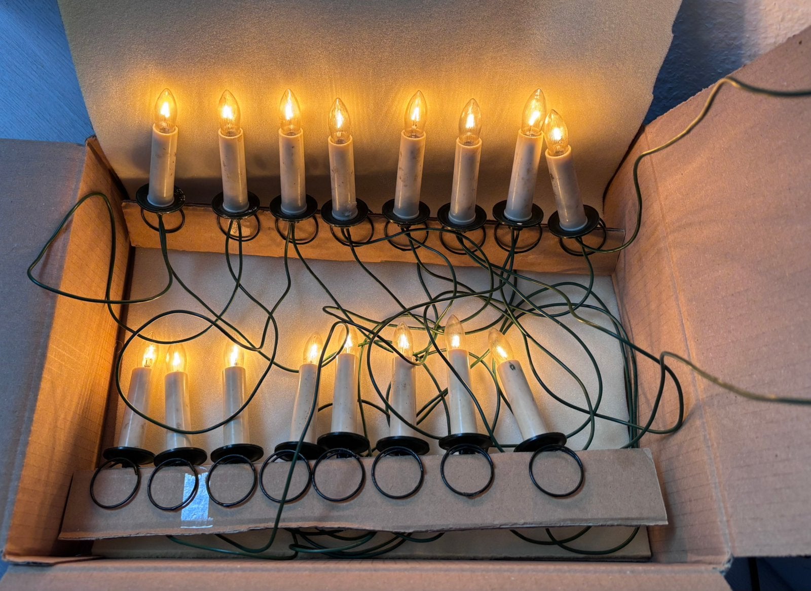 Vintage kerstboomverlichting, Ophalen of Verzenden, Gebruikt