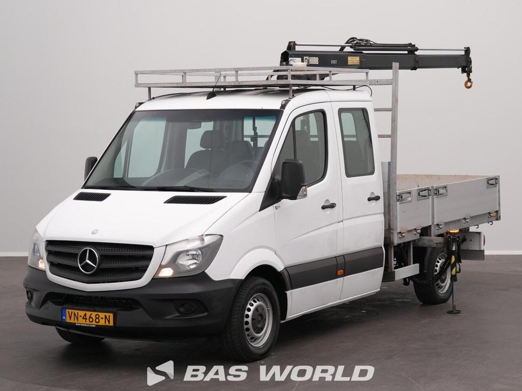 Mercedes Sprinter Dubbelcabine Open-box Airco Kraanwagen HIA, Automaat, Euro 5, Gebruikt, 2000 kg
