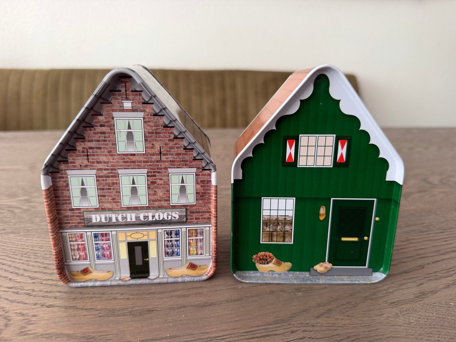Set van 2Hollandse huisjes blikken - Dutch Clogs & Cheese, Ophalen of Verzenden, Zo goed als nieuw