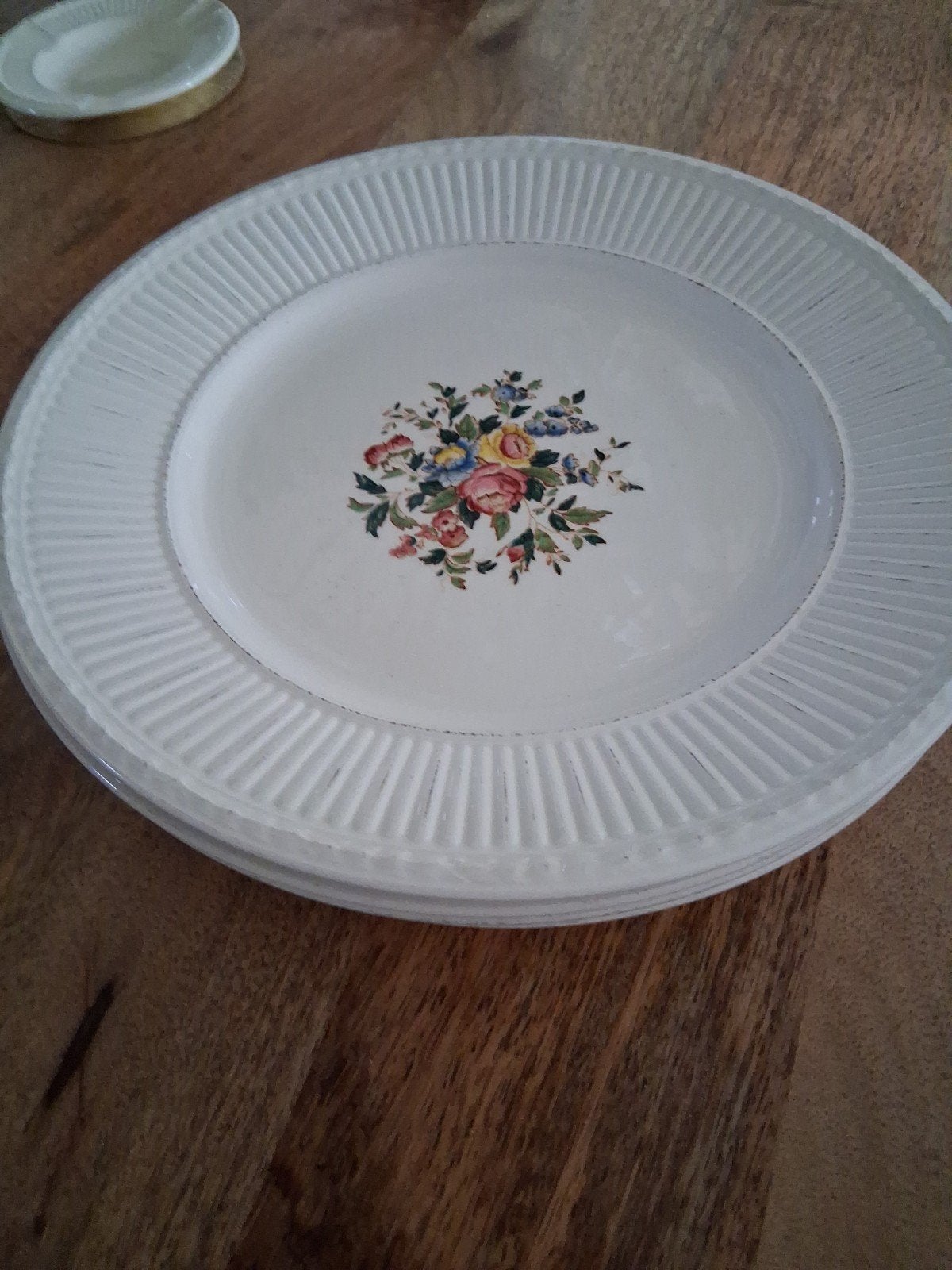 Wedgwood CONWAY 5 Dinerborden gebruikt, Ophalen of Verzenden, Porselein, Bord(en)
