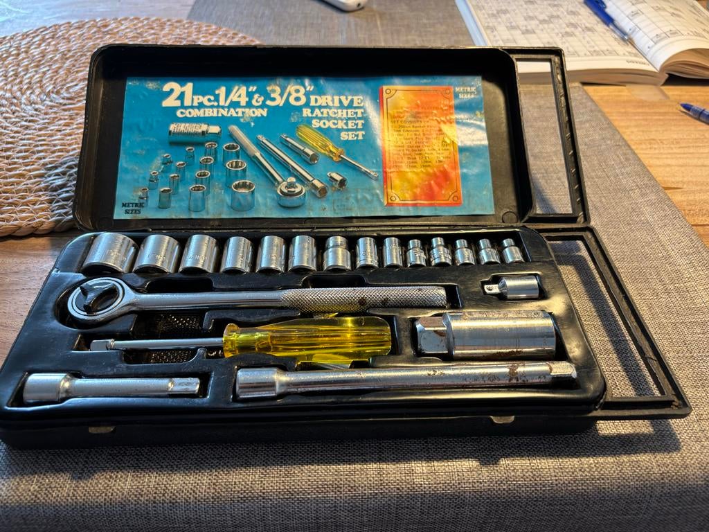 21-delige Metrische Doppenset - Compact en Compleet, Ophalen, Gebruikt
