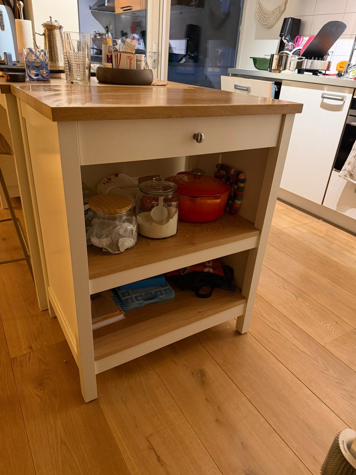Ikea Tornviken Keukeneiland, Ophalen, Wit, 50 tot 100 cm, Zo goed als nieuw