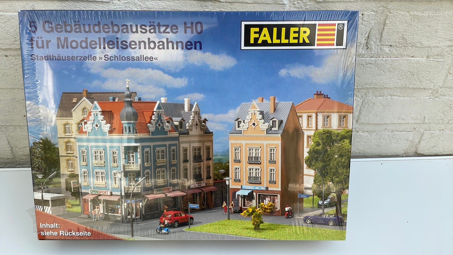 Faller H0 Set Stadshuizen “Schlossallee” ongebouwd diorama, Overige merken, Gelijkstroom of Wisselstroom, Brug, Tunnel of Gebouw