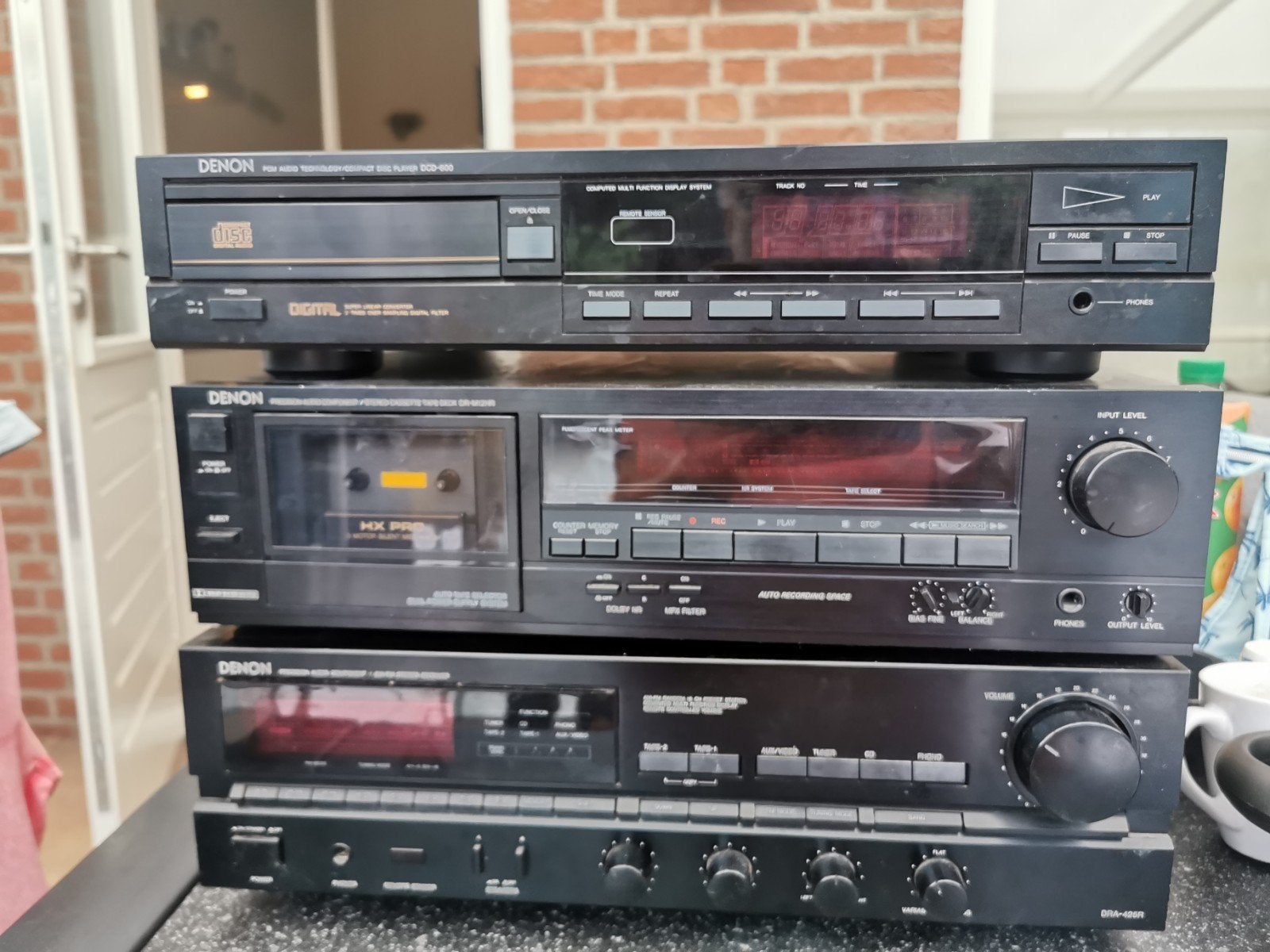 Denon Stereo Set: CD-speler, Cassettedeck, Versterker, Ophalen, Cassettedeck, Denon