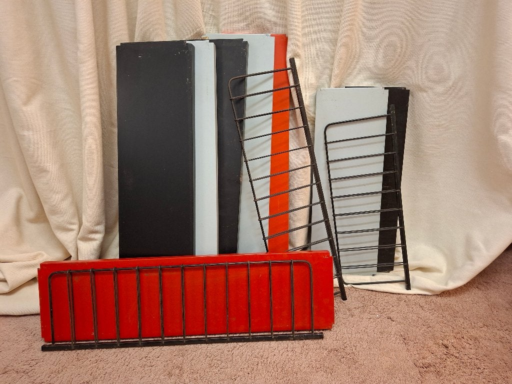 Tomado vintage boekenplanken in diverse kleuren, Antiek en Kunst, Ophalen of Verzenden