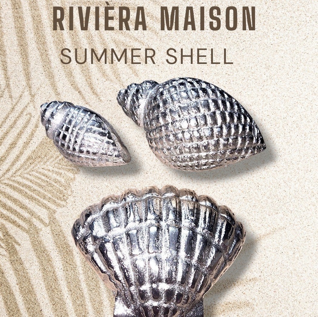 3 pcs RIVIÈRA MAISON DECORATION SHELL SILVER NICKEL, Ophalen of Verzenden, Nieuw
