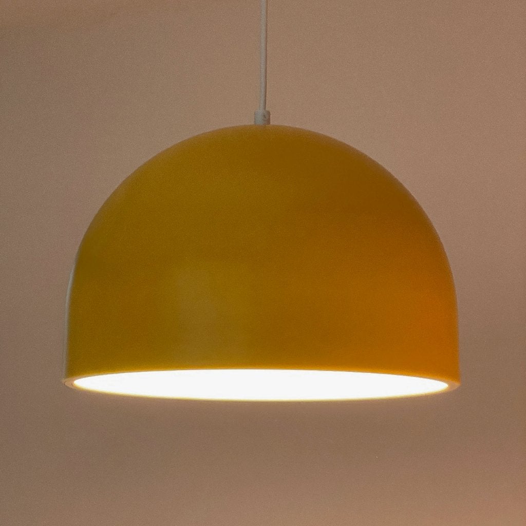 vintage Deens design LAMP Focus Denmark geel Scandinavisch, Huis en Inrichting, Lampen | Hanglampen, Gebruikt, -, Vintage Mid Century Scandinavisch design Poulsen Denmark Japandi