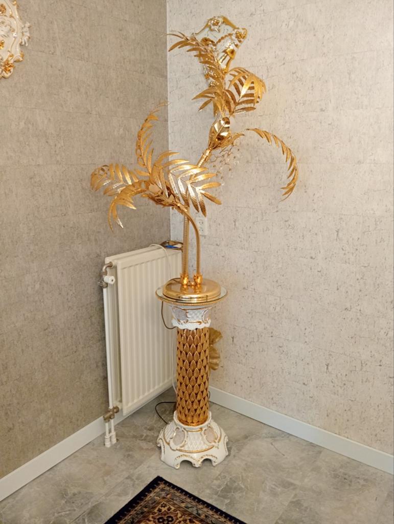 Messing zuil met lamp, Ophalen