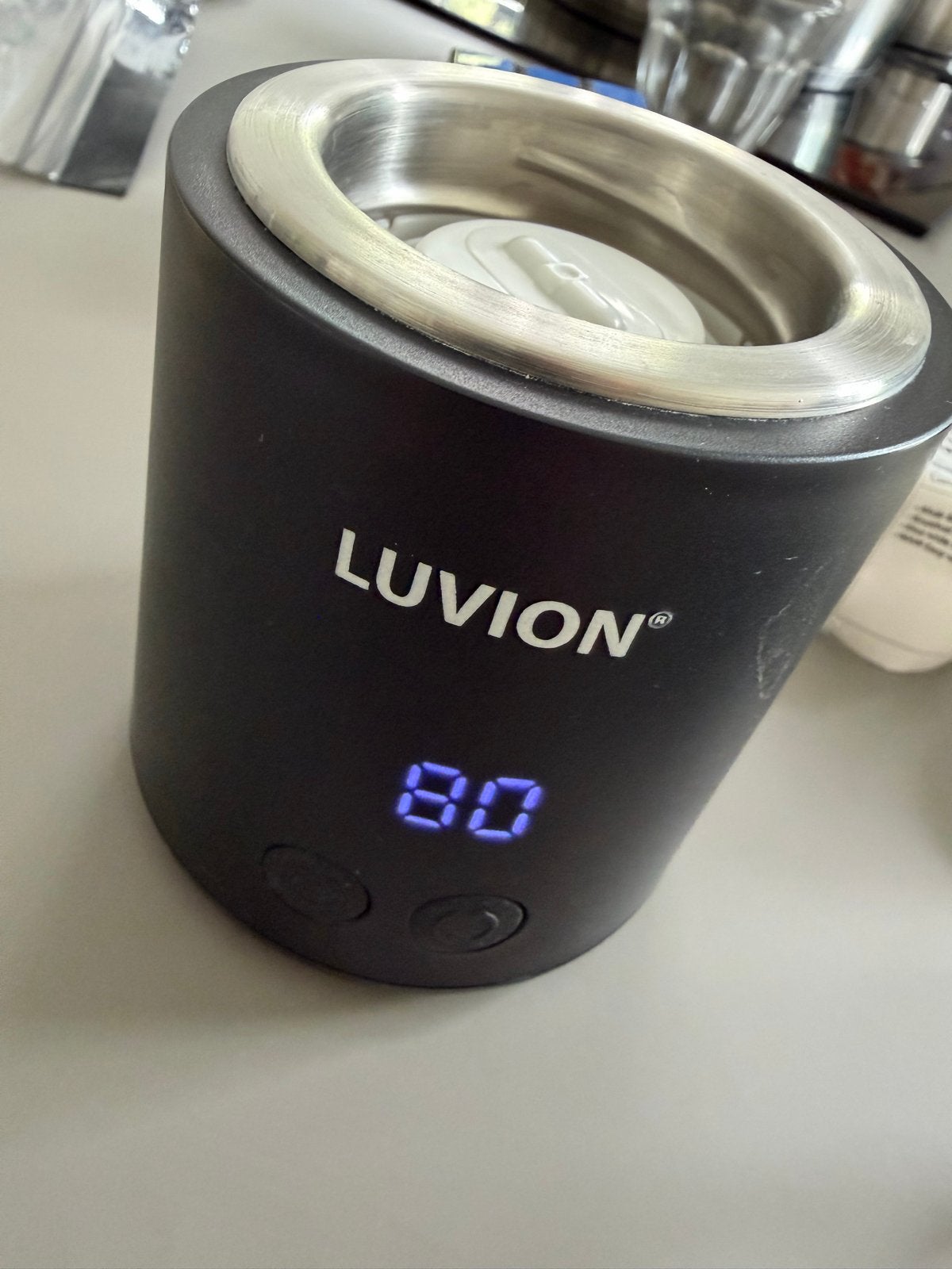 Luvion Ultra Pro Flessenwarmer met 3 Adapters, Automatisch, Flessen- of potjesverwarmer, Luvion, Ophalen of Verzenden
