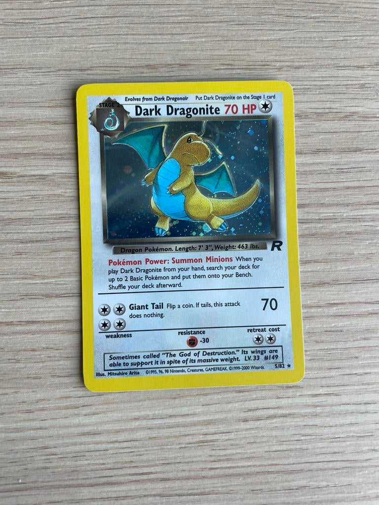 Dark Dragonite 5/82 (holo), Hobby en Vrije tijd, Verzamelkaartspellen | Pokémon, Ophalen of Verzenden, Zo goed als nieuw