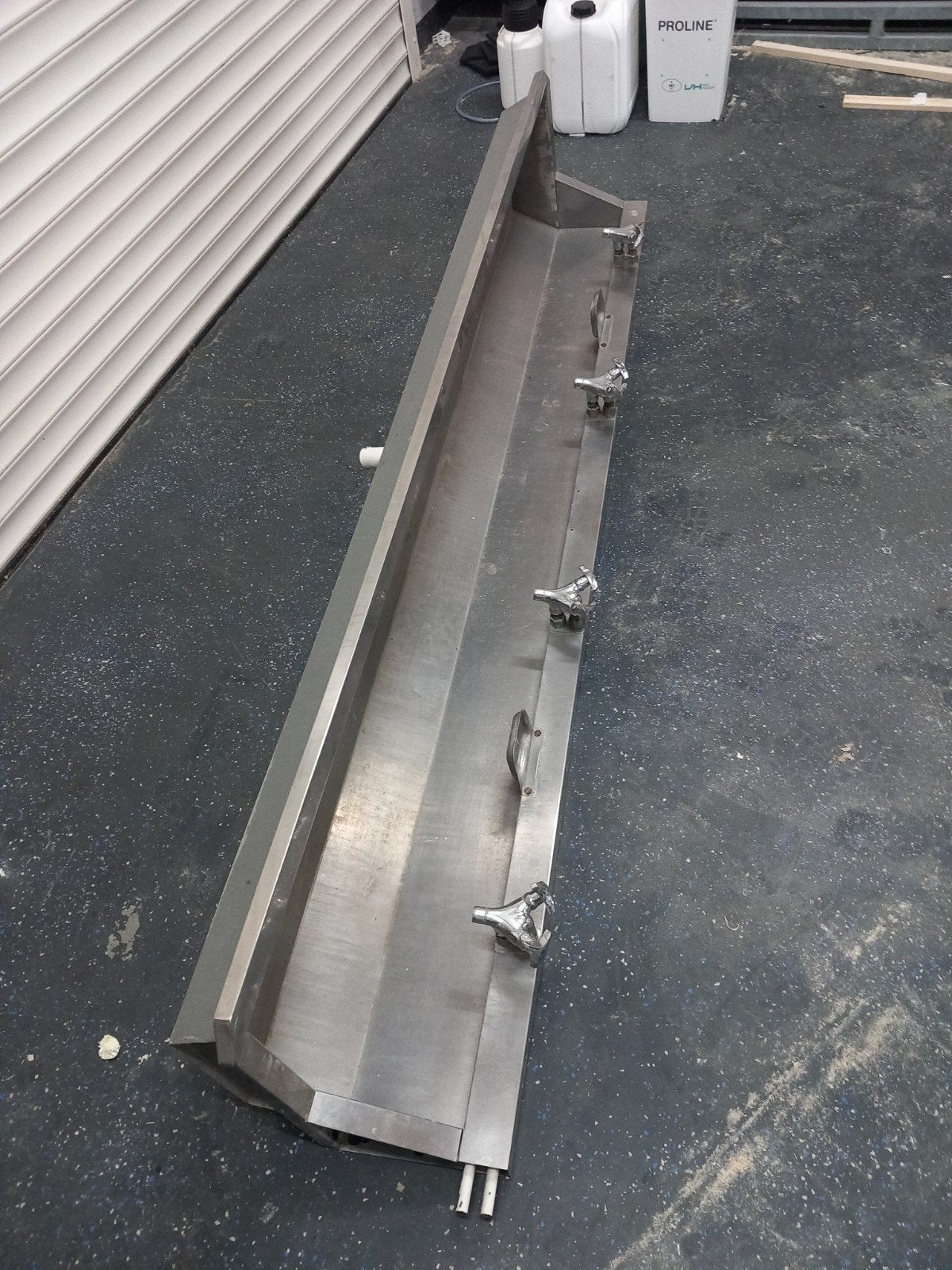 rvs wastrog, 240 cm, 4 kranen, Doe-het-zelf en Verbouw, Ophalen of Verzenden, Gebruikt, Rvs
