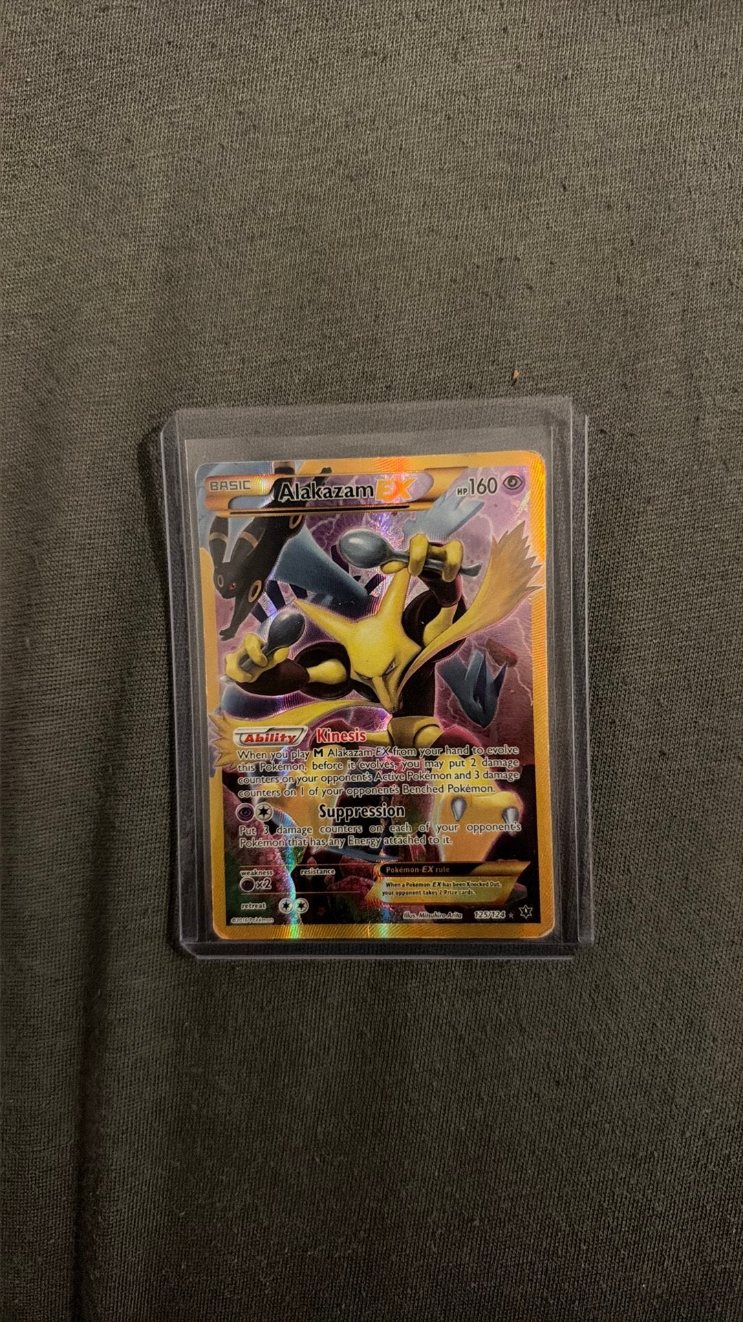 Alakazam EX 125/124, Ophalen of Verzenden, Gebruikt, Losse kaart