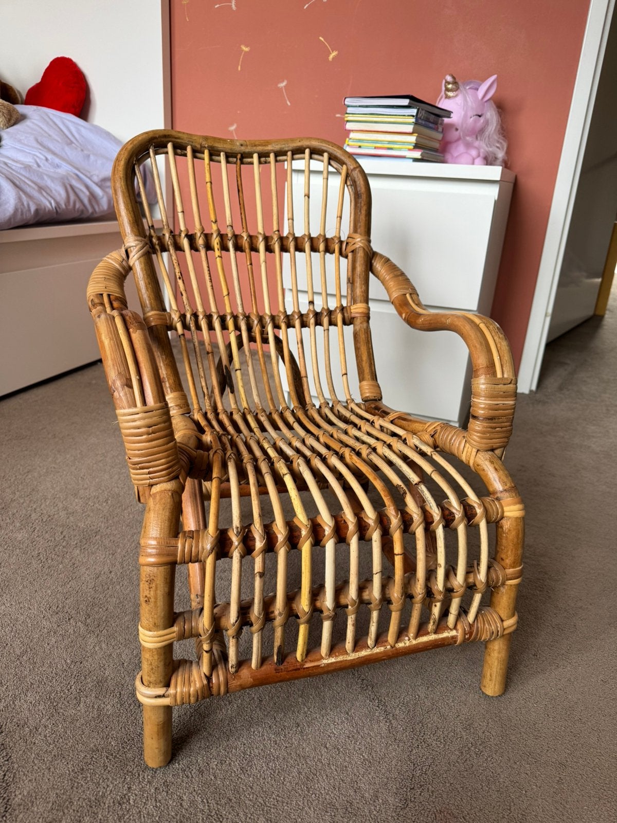 Rotan kinderstoeltje, Ophalen, Zo goed als nieuw, Minder dan 75 cm, Minder dan 50 cm