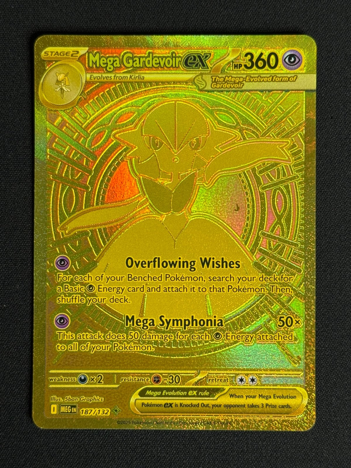 Mega Gardevoir ex (MEG 187) - Mega Evolution, Ophalen of Verzenden, Zo goed als nieuw, Losse kaart, Foil