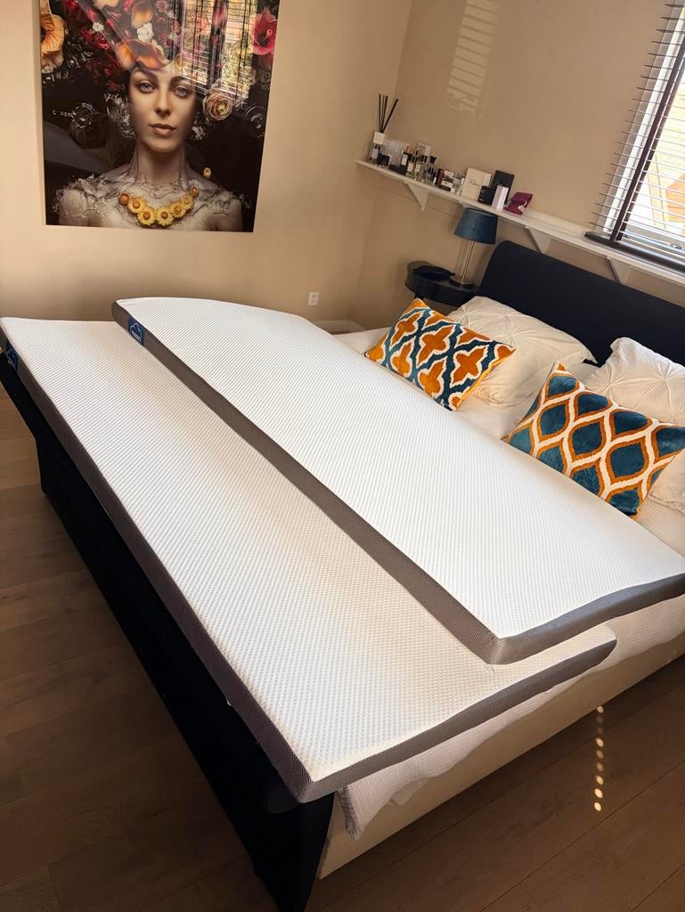 Eazzzy matras topper 2x 90x200 cm, Huis en Inrichting, Slaapkamer | Matrassen en Bedbodems, Ophalen, 90 cm, Eenpersoons, Zo goed als nieuw
