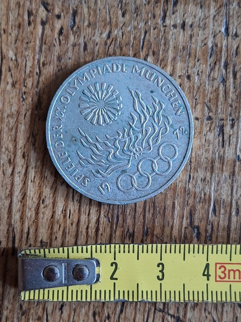 Olympische Spelen München 10 Duitse Mark 1972 (2), Postzegels en Munten, Ophalen of Verzenden, Duitsland, Losse munt