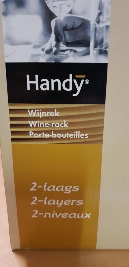 Wijnrek van zwarte kunststof voor 6 flessen, merk Handy, Nie, Ophalen of Verzenden, 'T Olde Gre-j, Info@toldegrej.nl, Endepoelstraat 20f Didam