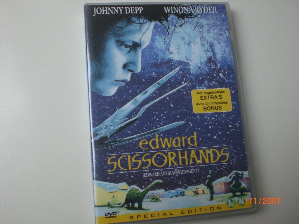 dvd Edward Scissorhands Johnny Depp Winona Ryder Vincent Pri, Engels, Alle leeftijden, Nederlands, Bonusmateriaal