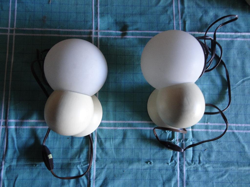 Lamp - Wandlamp Rond Wit 2 stuks, Ophalen, Gebruikt