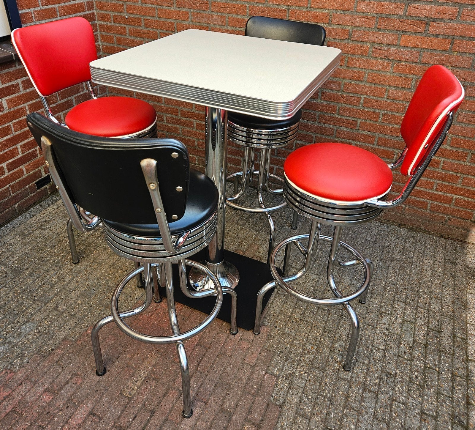 FIFTIES SIXTIES AMERIKAANSE BARKRUKKEN BEL AIR BARTAFEL, Huis en Inrichting, Ophalen, 5 krukken of meer, 60 tot 90 cm, Met voetsteun