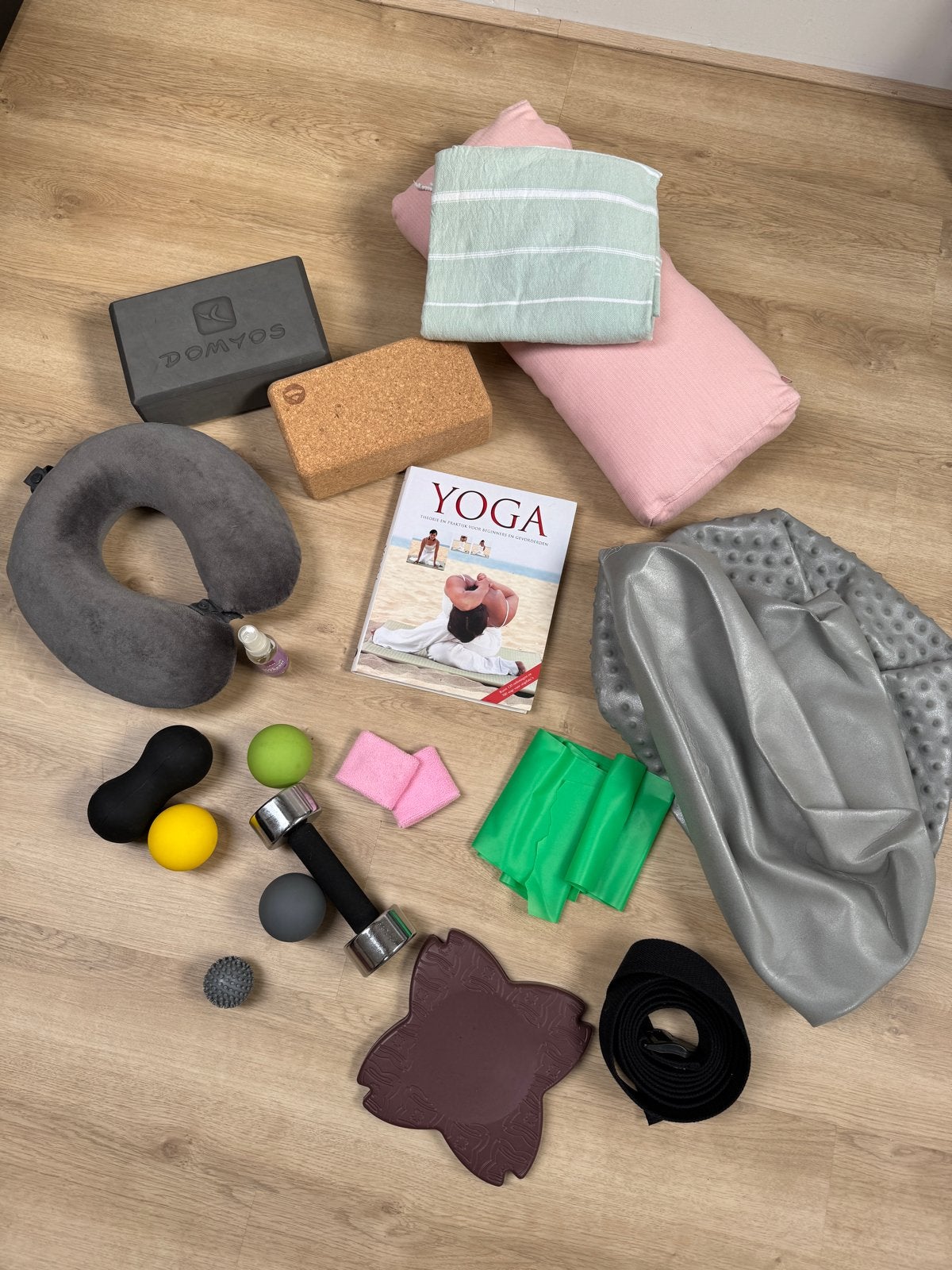 Uitgebreide Yoga en Fitness Set -, Ophalen, Zo goed als nieuw, Armen, Dumbbell