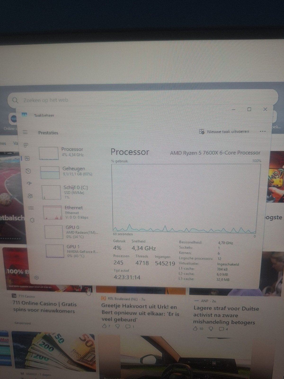 Foto 6 van Gaming PC met beeldscherm RTX 3080, Ryzen 5 7600X en 16GB RA