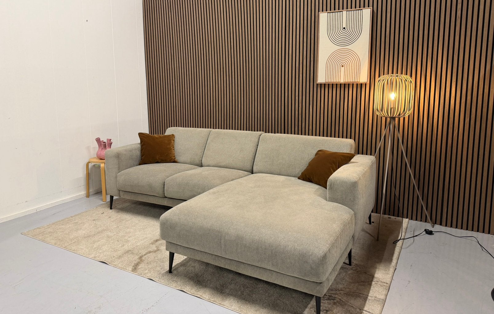 Hoekbank - Loods 5 - Beige / Taupe - Zeer Nette Staat, Huis en Inrichting, Banken | Bankstellen, Ophalen of Verzenden, Zo goed als nieuw