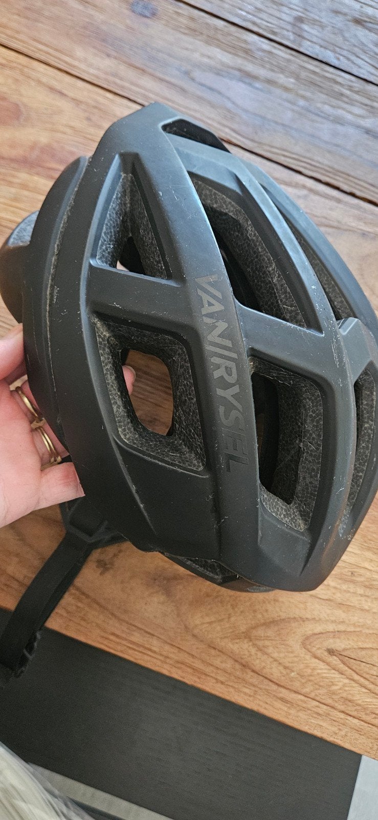 Van Rysel Fietshelm Zwart - Maat M, Fietsen en Brommers, Gebruikt, M, Ophalen of Verzenden, Van Rysel